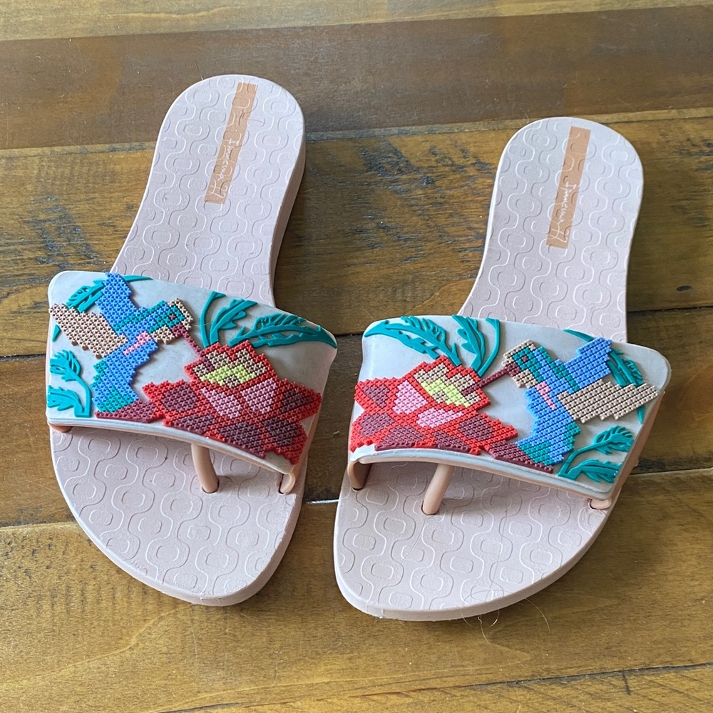 NWOB Ipanema Embellished Slide Sandals